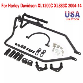 ZXMT Sportster Saddlebag Conversion Brackets for Harley Touring hard bags 2004-2014