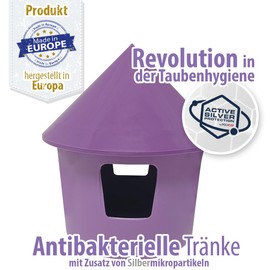 Taubentränke Kunststoff 1 Liter - ANTIBAKTERIELL
