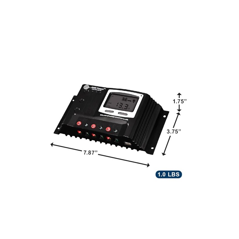 AIMS Power 30 Amp Solar Charge Controller 12/24 Volt –