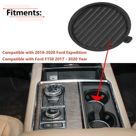 RLB-HILON 2PCS Center Console Cup Holder Insert Compatible with Ford F150 2017 2018 2019 2020 2021 Year, for Ford Expedition 2018 2019 2020 2021 Year, for JL3Z-1513562-AA