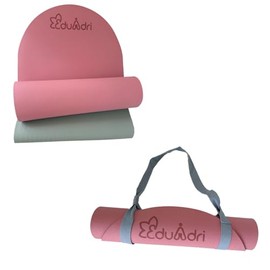 "Premium Extra Thick Yoga Mat With Strap-6mm Non-Slip,Eco-friendly,High-Density TPE,Ideal For Home,Gym, Perfect Exercise Mat for Pilates & Studio-183cm*61cm, Available In Arch Shape" (Pink an arch shape)