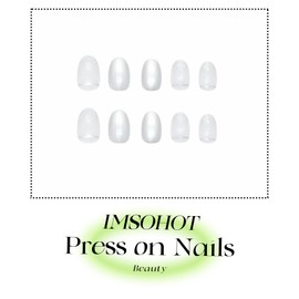 IMSOHOT Short Oval Press on Nails Silver Metal Mirror Chrome Fake Nails Glossy Acrylic False Nails with Glitter Gradient Designs Full Cover Artificial Round Cute Glue on Nails for Women Girls