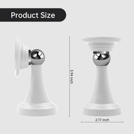 Strong Magnetic RV Door Holder, Camper RV Magnetic Door Catch, Easy to Install Camper Trailer Door Holder, Sturdy Stopper for RV Accessories (White-2 Pack)