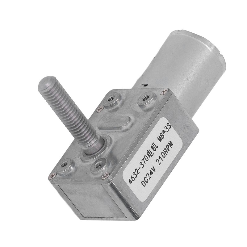 Turbo Worm Geared Motor High Torsion Micro Gearbox DC24V M8x33mm