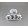 Silver hair clip plastic 3 5/8 inches long big barrette