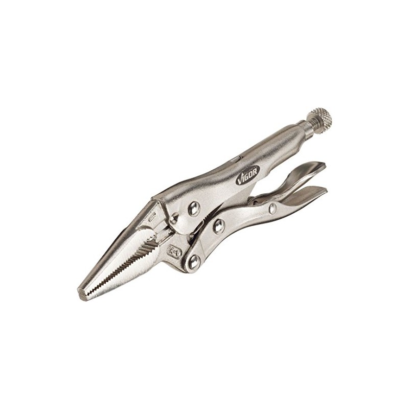 VIGOR V1802 Grip Pliers with Long Jaws, Multi-Colour