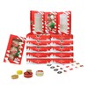 wraphay 30pack holiday patterns Christmas Cookies Boxes with Window Red