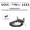 Computer Cooling Fan Holder, Thickened Stainless Steel Bracket, Baking Paint,