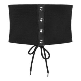 Black Butterfly 5.5 Inch Elastic Waist Corset Belt (Black, UK 18 - 20)