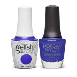 Gelish & Morgan Taylor Holiday Winter Collection A Fuzzy Feeling Duo Value Sets - 15mL Gel Nail Polish and 15mL Nail Lacquer Pack, 2 pcs. (Brrr-inging It On)
