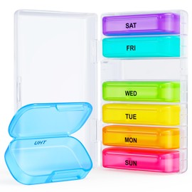 ZIKEE ZIKEE 7 Packs Extra Large Pill Organizer, Portable Pill Box 7 Day for Pocket, Purse, Weekly Pill Case with Dual-Protection Design, Pill Container for Medication, Vitamin, Fish Oil, Supplement