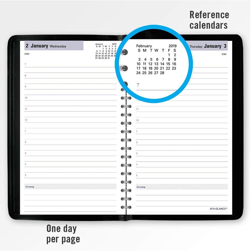 AT-A-GLANCE DayMinder Daily Appointment Book/Planner, January 2019 - December 2019,