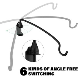 Garkup 8 Pack Hanging Plant Bracket Wall Mounted Hooks for Hanging Bird Feeder, Flower Bracket, Anti Rust Metal Lanterns 12 Inches (12 in 8P)