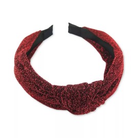 INC International Concepts  Holiday Lane Red Sparkle Knotted Headband