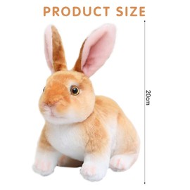 Wishstar Easter Rabbit Plush Toy, Rabbit Cuddly Toy for Children, Stuffed Toy, Cuddly Toy for Cuddling & Playing, Rabbit Plush for Girls Boys, Cute Easter Gifts for Children (Brown Rabbit 20 cm)
