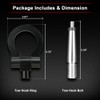 Rolling Gears Black Racing Tow Hook Compatible with 2003-2009 Nissan