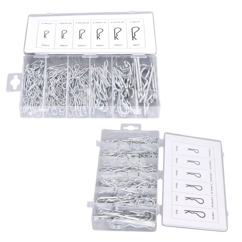 150PCS Cotter Pins, Galvanized Steel R Shaped Trailer Hitch Pins