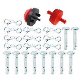Carbhub Shear Pins and Cotters Pins for 738-04124A for Troy Bilt 714-04040 738-04124 Snowblowers (10 Pairs) with Fuel Filter with Primer Bulb
