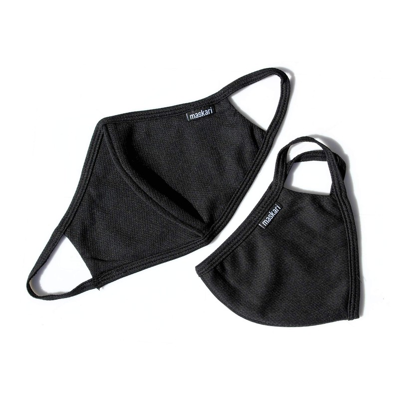 Maskari Black Reusable Face Mask | Face Masks Washable UK