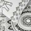 Sleepdown Tribal Elephant Mandala White Grey Black Reversible Duvet Cover