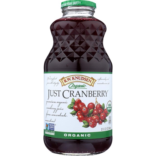 R.W. Knudsen Organic Just Cranberry Juice, 32 Ounces (Packaging May Vary)