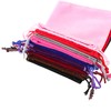 JUFO 12 Pieces Velvet Jewellery Pouches, Multi-Size Drawstring Gift Bags