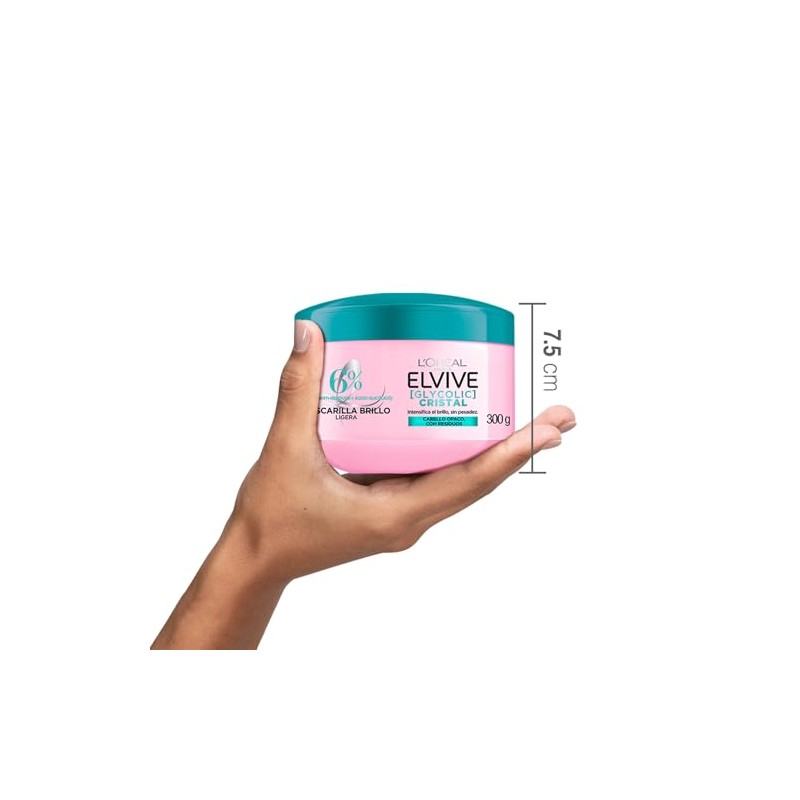 L'Oréal Paris Mascarilla Capilar Elvive Glycolic Cristal con Glicina Anti