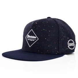 Blackskies Snapback cap, black, brown, grey wool screen, unisex premium baseball cap. - Re