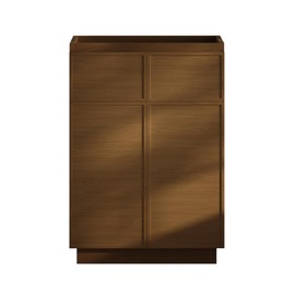 Swiss Madison St. Tropez 24" Freestanding Bathroom Vanity Cabinet Without Top in Brown Oak