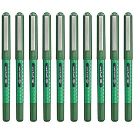 uni-ball UB-157D Liquid Ink Rollerball Pens - 0.7mm - Green Ink - Pack of 10