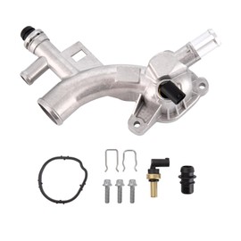 Engine Coolant Housing Water Outlet Aluminum - Repalcement for Chevy Cruze, Sonic, Trax and Buick Encore 1.4L - Replaces 25193922, 13251447 and More
