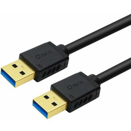 DTech USB Type A 3.0 Cable 6 ft Male to High Speed Data Cord in Black