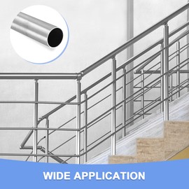 GLOKUUCA 304 Stainless Steel 13mm OD 300mm Length - 2Pcs Round Metal Pipe Fits for Industrial Applications - Stainless Steel Seamless Straight Pipe Tube - (0.5mm Thickness)