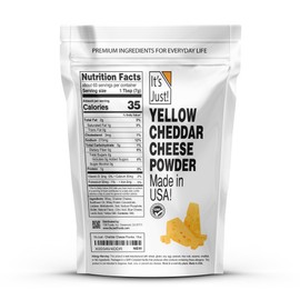 It's Just - Cheddar Cheese Powder, 15oz, Made with Real Cheese, Shelf Stable, Made in USA, Make Cheese Sauce, Sprinkle for Flavor