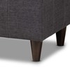 Baxton Studio Ottomans, One Size, Charcoal