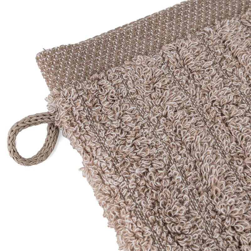 Waschlappen, einfarbig, 100 % Baumwolle, 16 x 21 cm, Braun,