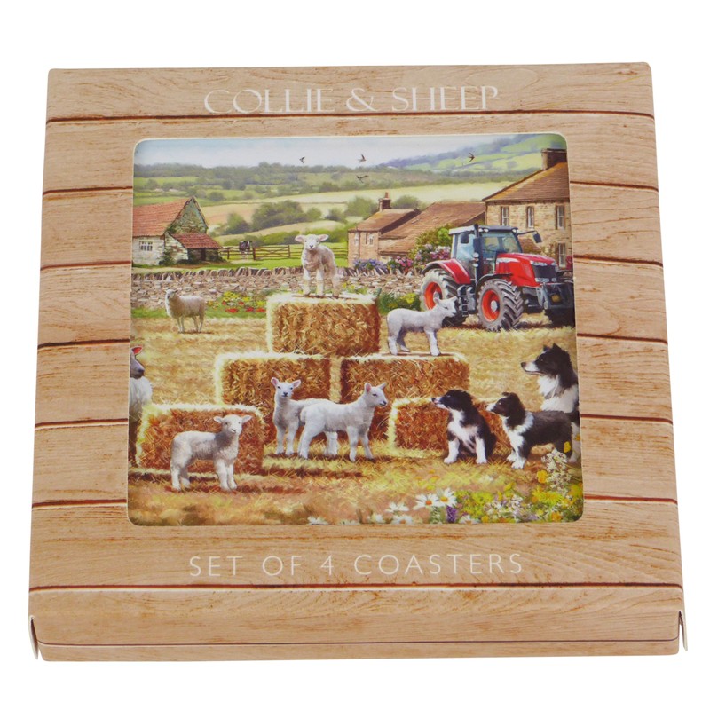 The Leonardo Collection Collie & Sheep Coasters Set of 4