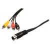 Valueline 1m 5 Pin Din Male to 4x RCA Male