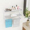 KLJKPA 24 Inch Towel Racks for Bathroom Wall-Mount, 3-Tier, Brushed