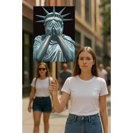 No Kings In America Protest Sign, Anti-Trump Resistance, Political Activist Poster, Rally Sign, Resist Fascism Protest Poster