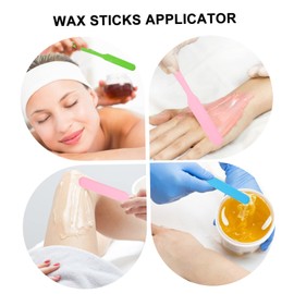 Gatuida 3pcs Non Stick Wax Scraper Reusable Wax Applicator Spatulas for Body Hair Removal at Home Salon Long Handle Design for Easy Use and Clean Application