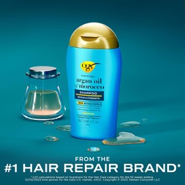 OGX, Shampoo Renovador de Aceite de Argán, Ingredientes Botánicos, Tamaño de Viaje, 88.7 ml