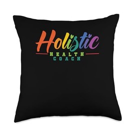 Meditation Mental Physical Organic Wellness Health Coach Throw Pillow