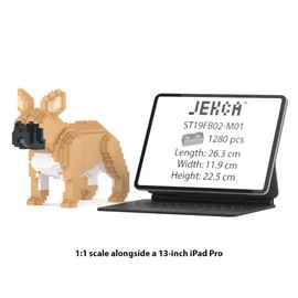 JEKCA French Bulldog 02S-M01 | Plastic Building Blocks | Age 14+