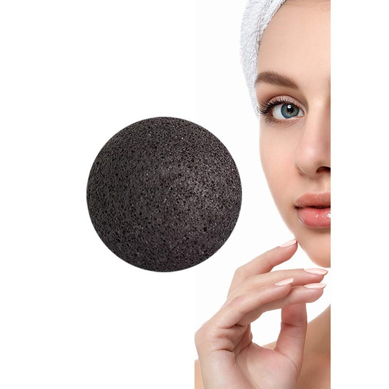 Peak Health Bamboo Charcoal Konjac Sponge Natural Exfoliating Cleansing Sponge