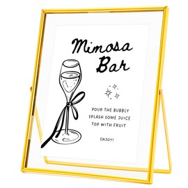 Calculs Mimosa Bar Wedding Sign, 8x10 Gold Floating Picture Frame