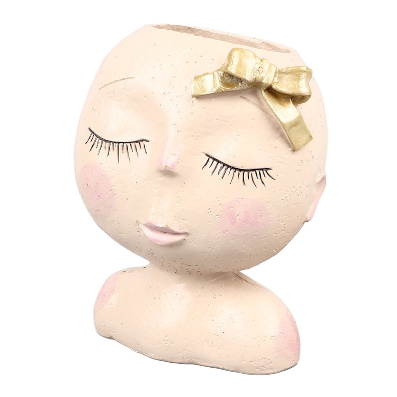 Face Flower Pot Head Planter Pots Resin Succulent Planter with