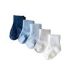 KYTE BABY Quarter Socks Combo 5-Pack w/Grips, Cloud/Oat/Fog/Slate/Navy, 6 Months