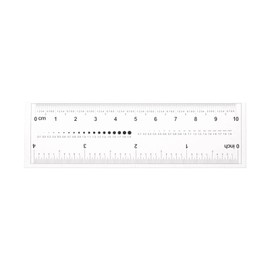 HARFINGTON Film Flexible Ruler 4 Inch 0.1mm Scale PET Plastic Covered Thickened Folding Straight Ruler Calibration Soft Ruler Measuring Tool for Factory, Transparent