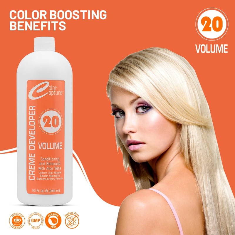 COLOR CAPTUR - 20 Vol Liquid Peroxide, Vibrant Color Developer